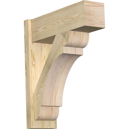 Ekena Millwork Olympic Block Rough Sawn Outlooker, Douglas Fir, 8"W x 24"D x 28"H OUT08X24X28OLY05RDF